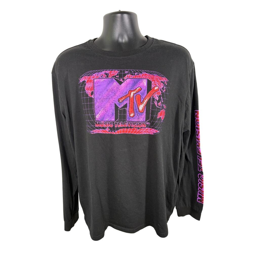 MTV Music Television Long Sleeve Shirt XL Retro Logo